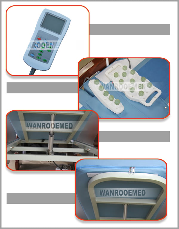 DB104 Medical Adjustable Thermal Roller Jade Massage Table Bed