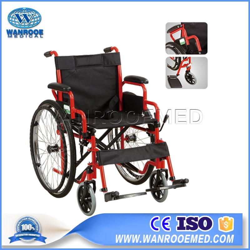 Steel Wheelchair, Portable Manual Used Wheelchair, Medical Equipment