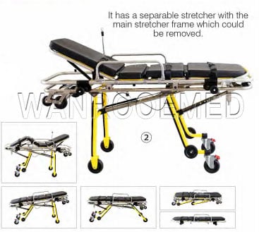 stretcher cot,hospital stretcher,ems stretcher,stretcher adjustable height,adjustable stretcher trolley